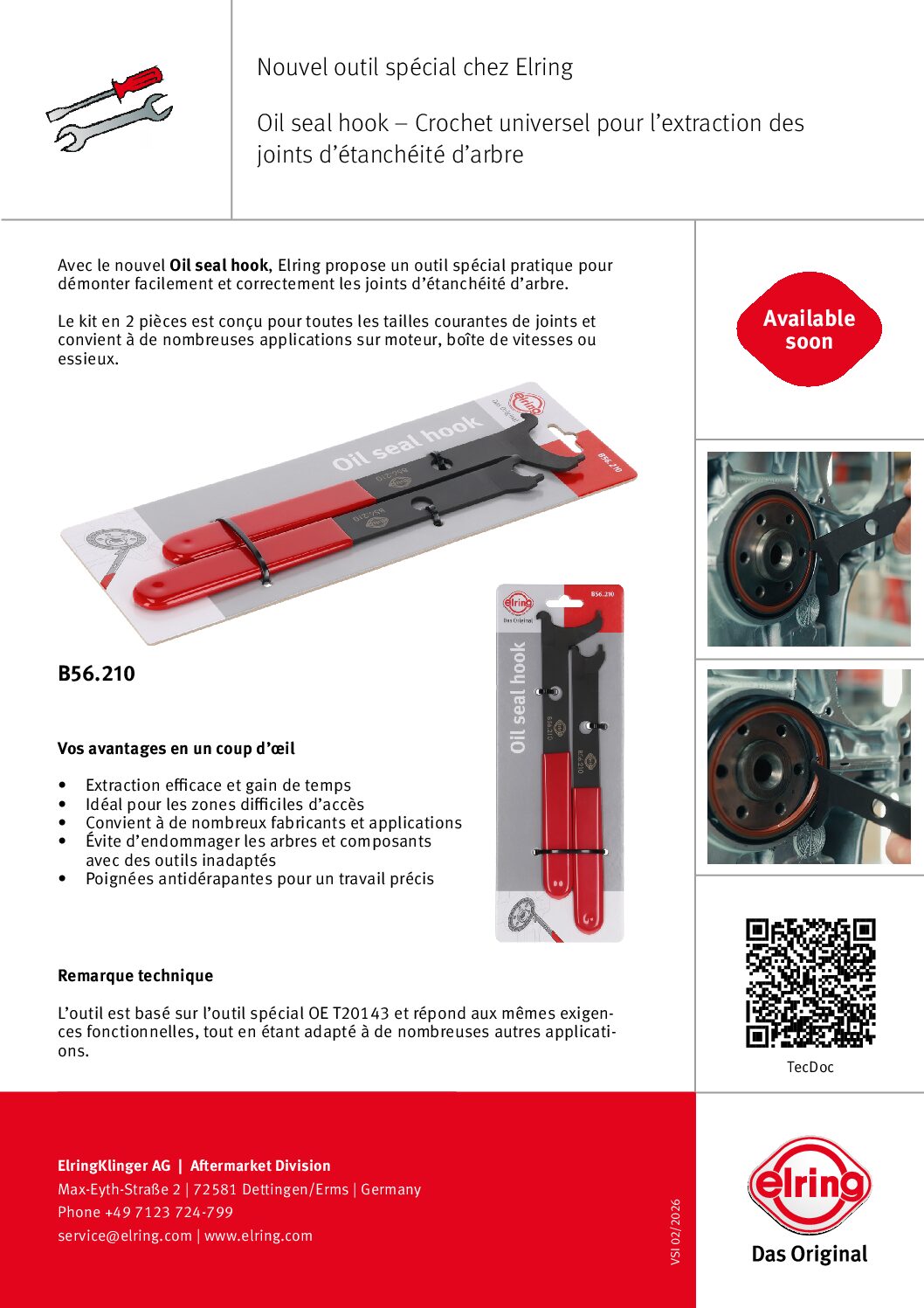 New prouct range tools B56.210